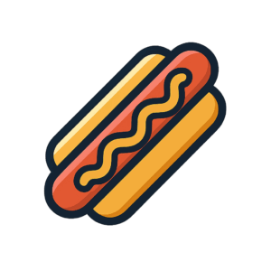 lækre hotdogs med varme grilpølser