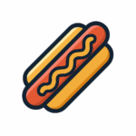 lækre hotdogs med varme grilpølser