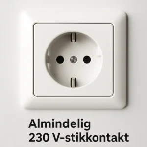 Almindelig 230 V-stikkontakt – det eneste pølsevognen kræver